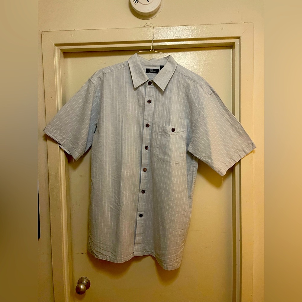 Light blue pinstripe casual shirt